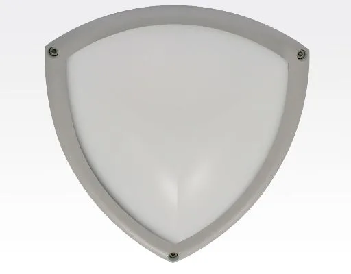 10W LED Wand/Deckenleuchte grau dreieckig Tageslicht Weiß / 6000-6500K 450lm 230VAC IP65 120Grad
