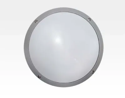 10W LED Wand/Deckenleuchte grau rund Tageslicht Weiß / 6000-6500K 450lm 230VAC IP54 120Grad — Bild 3