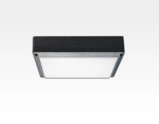 5W LED Wand/Deckenleuchte anthrazit rechteckig Tageslicht Weiß / 6000-6500K 225lm 230VAC IP54 120Grad