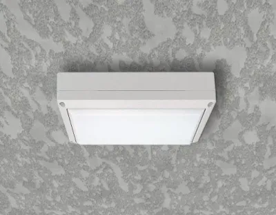 9W LED Wand/Deckenleuchte weiss rechteckig Tageslicht weiß / 6000-6500K 405lm 230VAC IP54 120Grad — Bild 2