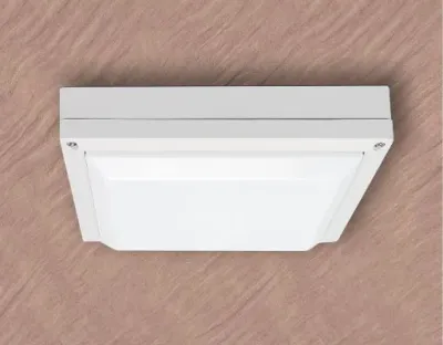 13W LED Wand/Deckenleuchte weiß quadratisch Tageslicht Weiß / 6000-6500K 560lm 230VAC IP54 120Grad -Ausstellungsstück mit kleinen Schönheitsfehler — Bild 2