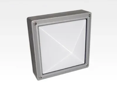 20W LED Wand/Deckenleuchte grau quadr. pyramide Tageslicht Weiß / 6000-6500K 900lm 230VAC IP54 120Grad — Bild 3
