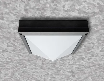 20W LED Wand/Deckenleuchte anthrazi quadr. pyr. Tageslicht Weiß / 6000-6500K 900lm 230VAC IP54 120Grad — Bild 2