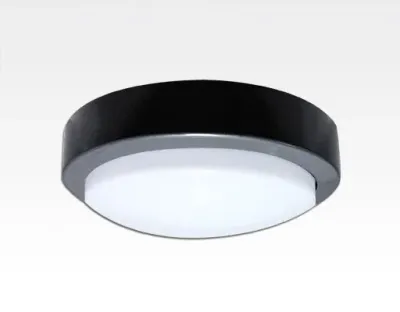 10W LED Wand/Deckenleuchte grau rund Tageslicht Weiß / 6000-6500K 450lm 24VDC IP65 120Grad