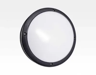 10W LED Wand/Deckenleuchte grau rund Warm Weiß  / 2700-3200K 450lm 230VAC IP54 120Grad — Bild 3
