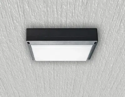 5W LED Wand/Deckenleuchte anthrazit rechteckig Warm Weiß / 2700-3200K 225lm 230VAC IP54 120Grad -Ausstellungsstück mit kleinen Schönheitsfehler — Bild 2