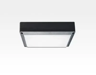 5W LED Wand/Deckenleuchte anthrazit rechteckig Warm Weiß / 2700-3200K 225lm 230VAC IP54 120Grad -Ausstellungsstück mit kleinen Schönheitsfehler