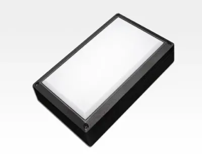 9W LED Wand/Deckenleuchte anthrazit rechteckig Warm Weiß / 2700-3200K 405lm 230VAC IP54 120Grad -Ausstellungsstück mit kleinen Schönheitsfehler — Bild 3