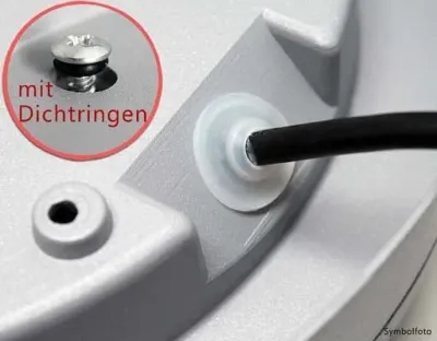 13W LED Wand/Deckenleuchte grau quadr. Warm Weiß / 2700-3200K 560lm 230VAC IP54 120Grad -Ausstellungsstück mit kleinen Schönheitsfehler — Bild 6