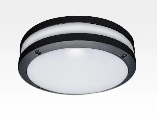 20W LED Wand/Deckenleuchte anthrazit rund Warm Weiß / 2700-3200K 900lm 230VAC IP54 120Grad -Ausstellungsstück mit kleinen Schönheitsfehler