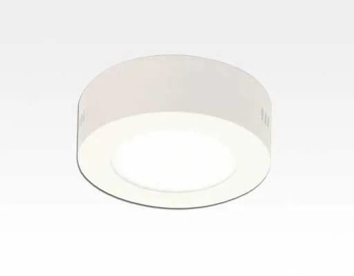 6W LED Aufbauleuchte weiß rund dimmbar Neutral Weiß / 4200-4700K 480lm 230VAC IP40 110Grad