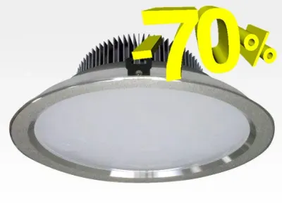 30W LED Einbau Downlight silber rund dimmbar Warm Weiß / 2700-3200K 3000lm 230VAC IP43 120Grad — Bild 2