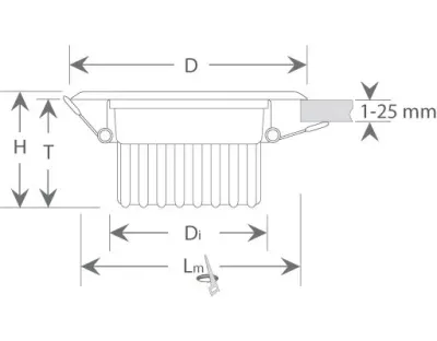 15W LED Einbau Downlight Edelstahl gebürstet rund dim. Warm Weiß / 2800-3300K 1100lm 230VAC IP40 120Grad — Bild 13
