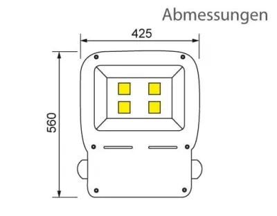 250W LED Strahler Neutral Weiß 120Grad / 4000-4500 K 22500lm  IP60 Indoor 230VAC — Bild 11