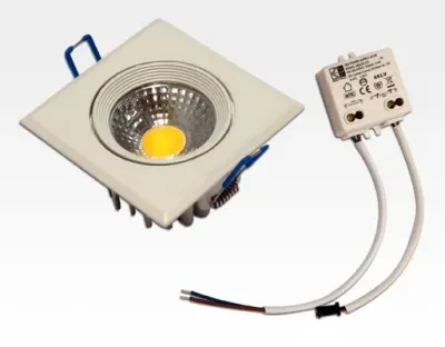 5W LED Einbau Spotleuchte weiß quadratisch Warm Weiß / 2700-3200K 300lm 230VAC IP44 65Grad — Bild 5