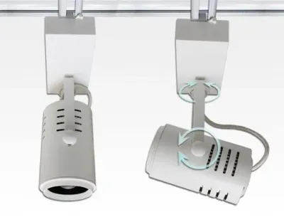 45W LED 3-Phasen Schienen Leuchte 24-60Grad einstellbar / weiss Warm Weiss 4800lm 230VAC -Ausstellungsstück mit kleinen Schönheitsfehler — Bild 3