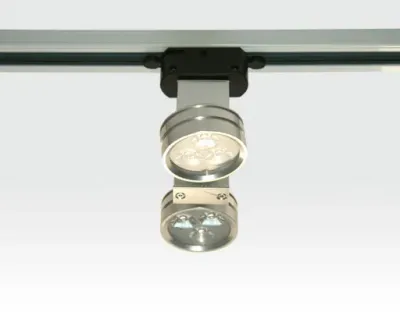 6W 2 x 3-LED Schienen Doppel Leuchte für 3-Phasen Schienen / silber Neutral Weiss 487lm 30Grad 230VAC — Bild 4
