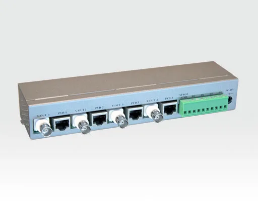 Videoempfänger 4 Port CAT5 12VDC/RS485 / Überspannungsschutz  Noise Filter