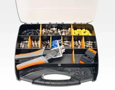 Profi-Werkzeugkoffer für Easy Quick Montage / BNC, Zange, Cutter — Bild 2